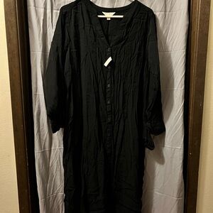 Terra & Sky Black Long Sleeve Dress
